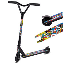 (Blue Yellow) Stunt Scooter, Pro Street Stunt Scooters with 100mm PU Wheels