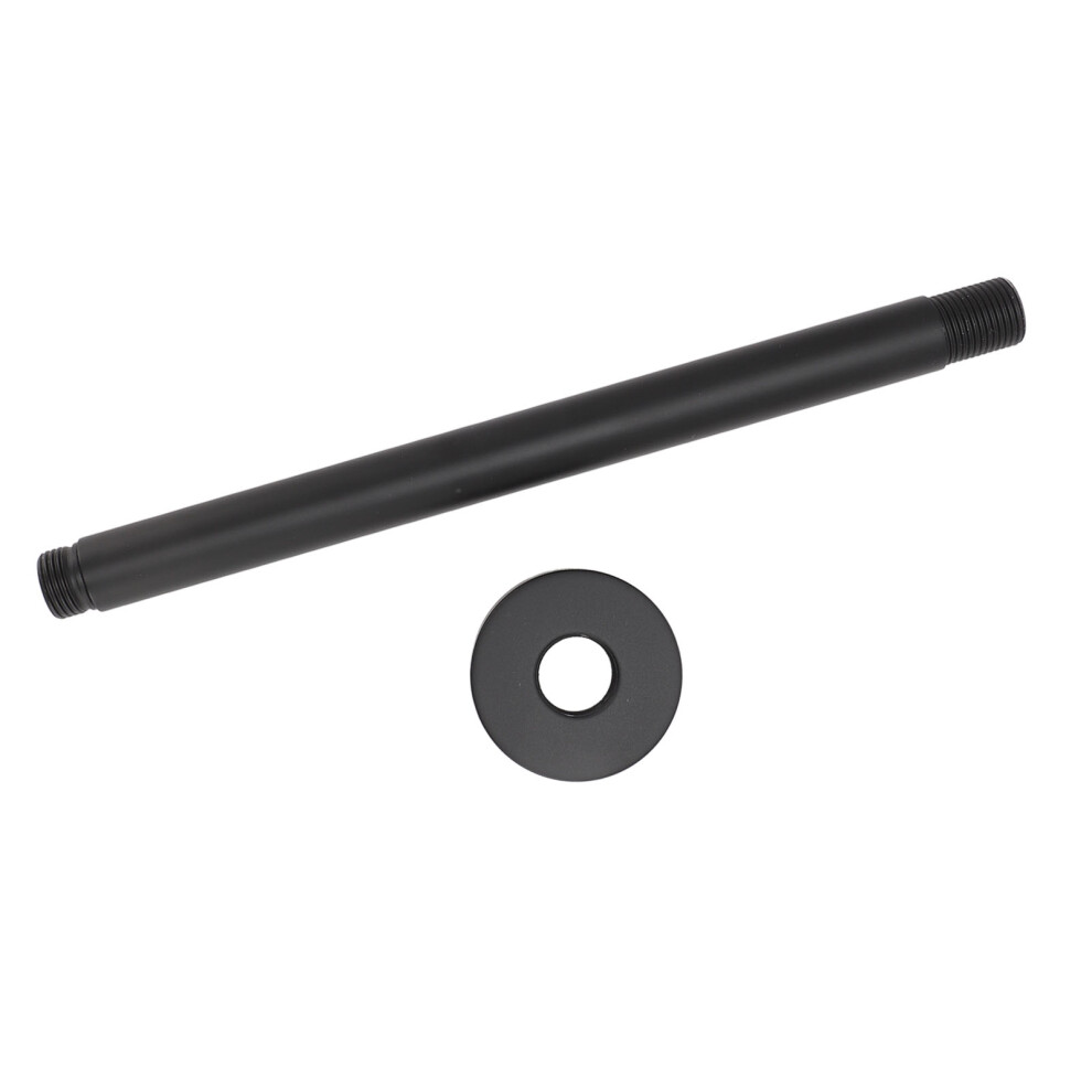 Stainless Steel Matte Black 25Cm Shower Head Extension Arm Wall Mount 8391338035096
