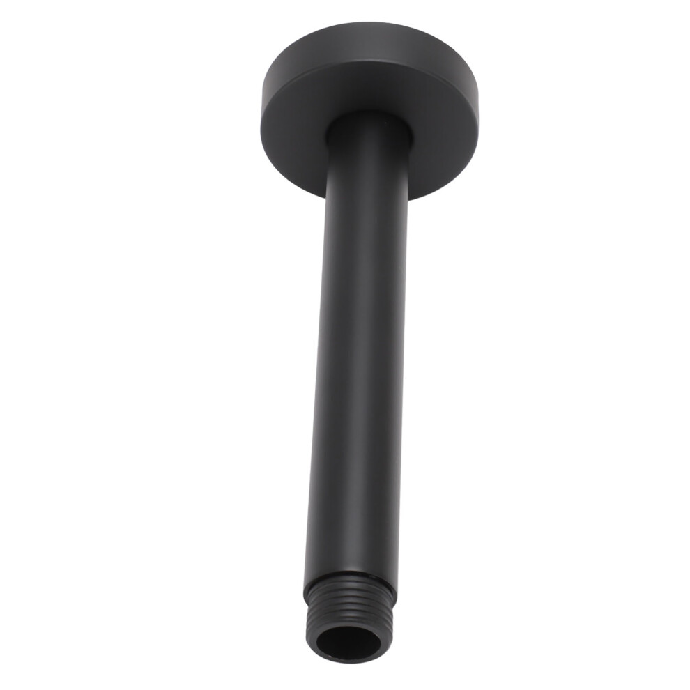 Stainless Steel Black Matte Shower Head Extension Arm 15Cm Wall Mount 5041338035062