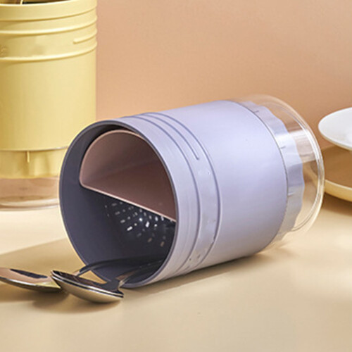 Round Purple Plastic Chopstick Drainer Organizer, Multi-Use Kitchen Rack 2