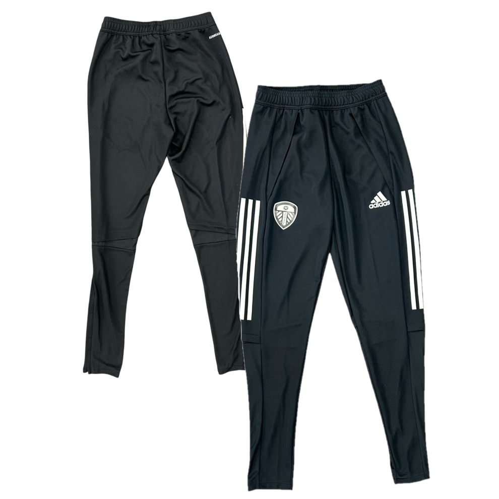 (XS) Leeds United Men's Trousers adidas Football Black Training Pants - New