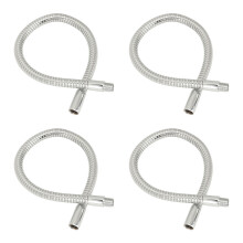 Chrome LED Hose 4 Pcs Metal Gooseneck 35cm for Table Lamps & Desk Lights