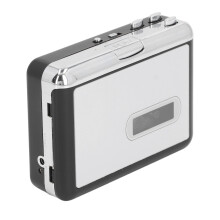 Cassette to MP3 Converter USB Portable 2xAA Clear