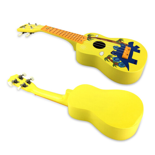 Durable 21-Inch Ukulele for Children with Fun Pattern Design 2