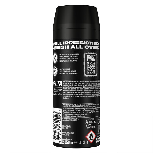 Lynx Lynx Bodyspary Deodorant Black 150ml 1