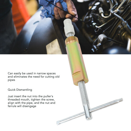 Iron Compression Sleeve Puller Tool for 1/2in Fittings, Durable Pipe Nut Remover 2