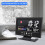Wettervorhersage-Uhr ABS LED-Farbdisplay Multifunktions-Thermometer-Hygrometer-Wecker Schwarz 4