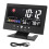 Wettervorhersage-Uhr ABS LED-Farbdisplay Multifunktions-Thermometer-Hygrometer-Wecker Schwarz 3