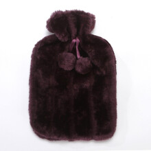 Winter Hot Water Bottle Cover - Removable Plush, Faux Fur Fleece, Heat Retention, Compatible With Standard Bottles