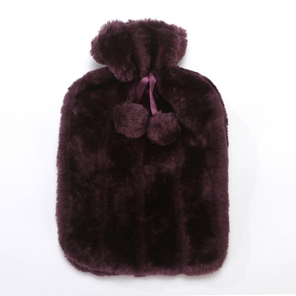 Winter Hot Water Bottle Cover - Removable Plush, Faux Fur Fleece, Heat Retention, Compatible With Standard Bottles