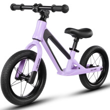 (Purple) 12 Inch Kids Balance Bike age 2-6 Years, Lightweight Training Bicycle, PU Tires, Magnesium Alloy, Height-adjustable Toddlers Balance Bike Boys Girls