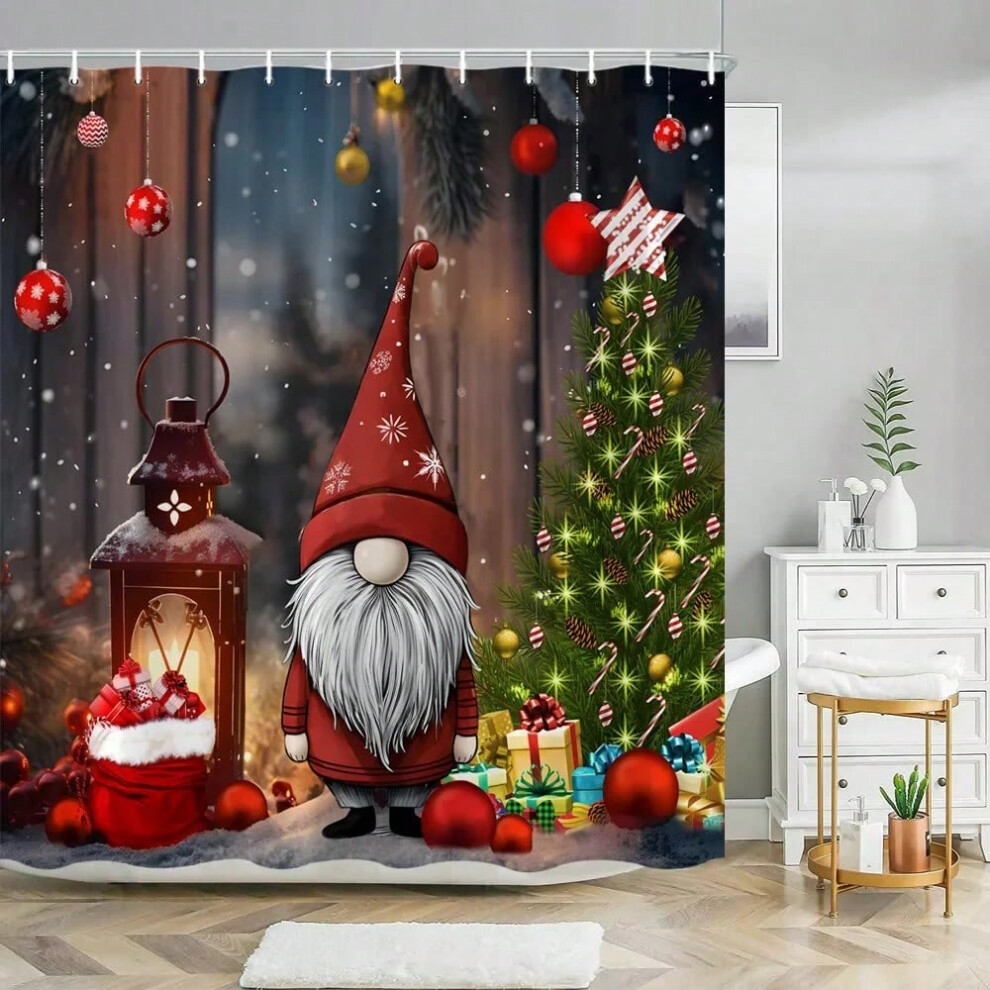 (503ar, 60x70in-150x180cm) Funny Christmas Animals Shower Curtain Cute Puppy Dinosaur With Christmas Hat Flamingo Fabric Home Bath Curtains Bathroom D-image-OPC-PJGQ6D8-NEW