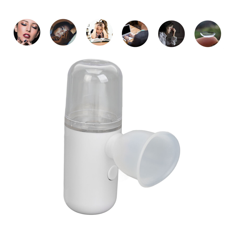 White Rechargeable Eye Steam Mist 30Ml - Instant Hydration & Soothe Fatigue