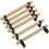 6pcs Adjustable Wooden Cabinet Pulls, Unfinished DIY Pulls, Adjustable Double Hole Distance Pulls, Modern Hardware Dresser Drawer Pulls 1