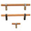 6pcs Adjustable Wooden Cabinet Pulls, Unfinished DIY Pulls, Adjustable Double Hole Distance Pulls, Modern Hardware Dresser Drawer Pulls 3