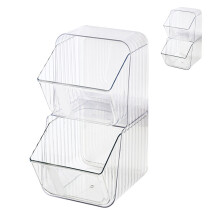 Behälter-Organizer, Transparentes Weiß 5.4x10.6x5.0in