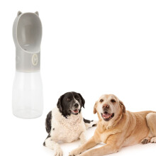 550 ml graue Hund/Katze-Wasserflasche 8x26x9 cm auslaufsicher