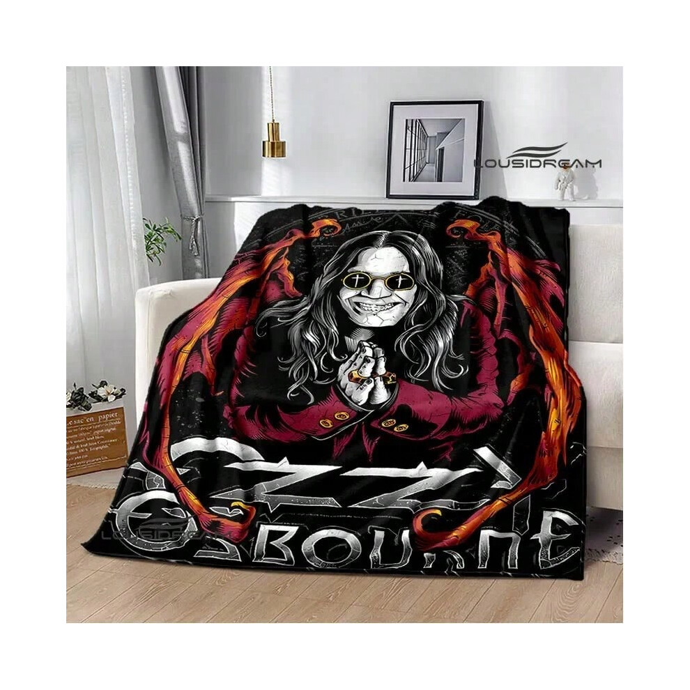 (17, 100x130CM40x50inch) Ozzy osbourne retro personality blanket warm beautiful blanket flannel soft and comfortable home travel blanket birthday gift-image-OPC-PJGQD97-NEW