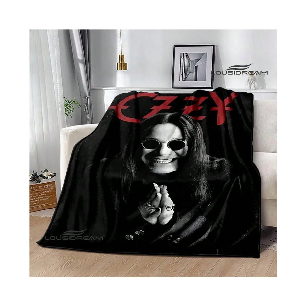 (6, 150x125CM50x60inch) Ozzy osbourne retro personality blanket warm beautiful blanket flannel soft and comfortable home travel blanket birthday gift-image-OPC-PJGQDFB-NEW