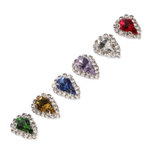 Strasssteine zum Annähen, 30 Stück, 13x8mm, Glas in 6 Farben