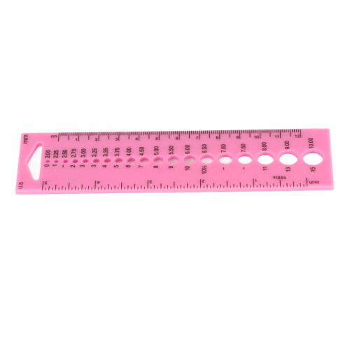 10Pcs Plastic Knitting Needle Gauge & Ruler Set, Portable Multipurpose Sewing Tool 2