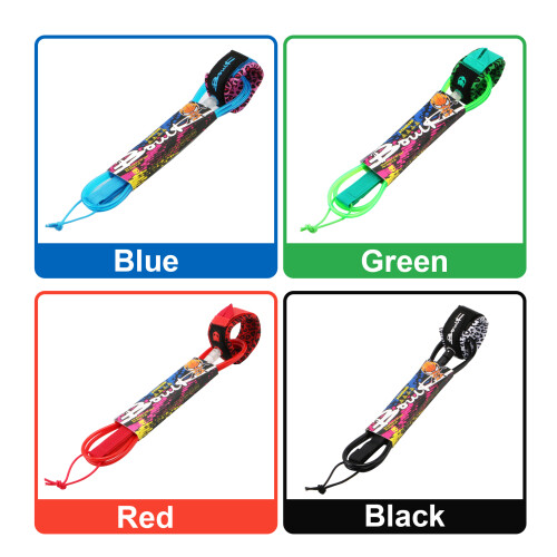 7mm Thick 6ft/8ft Surfboard Leash with Padded Ankle Cuff
