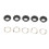500 Sätze 8 mm mattschwarz Ösen-Set 8