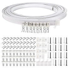 (5m) 1-5 Meters Bendable Ceiling Curved Curtain Track Flexible Ceiling Curtain_FC10