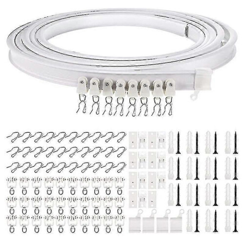(5m) 1-5 Meters Bendable Ceiling Curved Curtain Track Flexible Ceiling Curtain_FC10