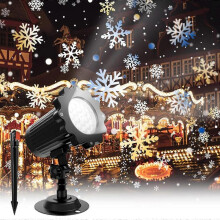 Snowflake Projector Lights Christmas Decorations Ip65 Waterproof Led Snowflake Projector Lamps for Indoor And Outdoor Garden Lawn House Party(EPA02)