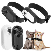 (White) 1080p Hd Wireless Collar Camera Cat Dog Pet Collar Camera Video Recorder Body Camera Compatible With Indoor/out(EPA08)