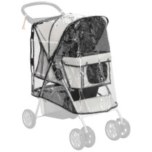 Pawhut Dog Stroller Rain Cover W/ Rear Entry, Cover, for Dog Pram_FM18