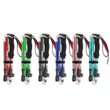 (95-110cm, purple) 5-section Folding Trekking Poles Walking Stick Hiking Naturehike Antishock