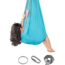 (100*280CM, Lake Blue) Indoor Therapy Swing For Kids,soft Hammock Swing With Special Needs Wtl
