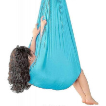 (150*280CM, Lake Blue) Indoor Therapy Swing For Kids,soft Hammock Swing With Special Needs Wtl