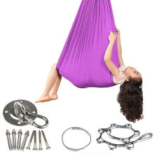 (150*280CM, Dark Green) Indoor Therapy Swing For Kids,soft Hammock Swing With Special Needs Wtl