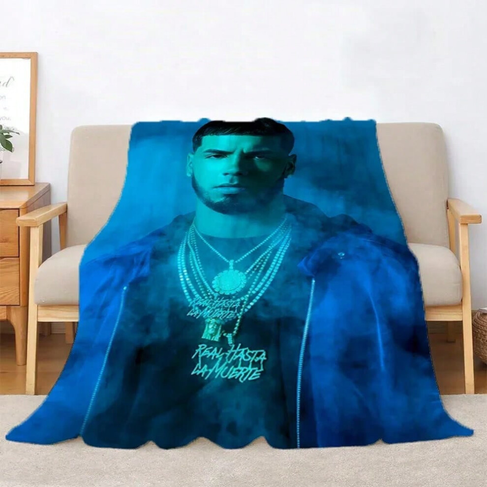 (1, 150x200CM60x80inch) Anuel Aa Hairy Blankets for Bed Blanket 150cm X 200cm Knitted Plaid Microfiber Bedding Beach Towel Home and Decoration Throw N-image-OPC-PJGR6MM-NEW