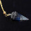 Healing Pendulum for Divination Blue Quartz Pendulum Reiki Crystal Pendant 3
