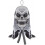 Hanging Skeleton Skull Decoration with Colour Changing LED Eyes 1