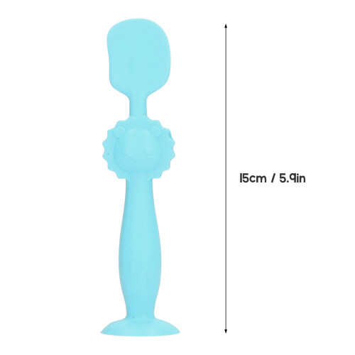 Blauer Silikon-Windelcreme-Spatel - 15 cm 1