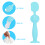 Blauer Silikon-Windelcreme-Spatel - 15 cm 5