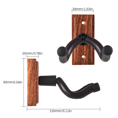 Gitarren-Wandhalter Schwarz 14,8  10  4,2 cm 1