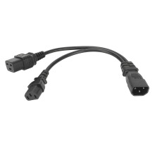 IEC 320 C14 zu C19 und C13 Stromkabel Single IEC 320 C14 zu C19 C13 Y-Splitter Stromkabel 10A 250V 12,6 Zoll