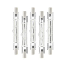 5 Pack R7s 118mm 300w 230v,r7s Halogen Linear Light Bulb, Dimmable Halogen Lamp for Construction Wo -a_FM18