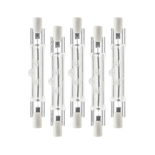 5 Pack R7s 118mm 300w 230v,r7s Halogen Linear Light Bulb, Dimmable Halogen Lamp for Construction Wo -a_FM18