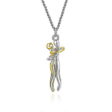 (Gold and Silver) Hug Couple Necklace S925 Sterling Silver Hugging Necklace Beloved Jewelry For Him And Her,lover Valentines Day Gift(FPL16)