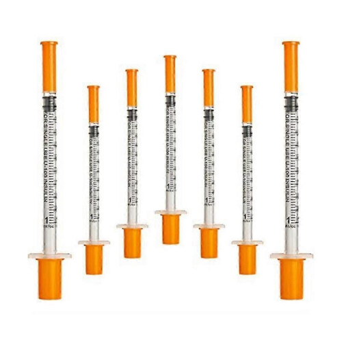 50pcs/pack 1ml Syringe with 30g (8mm Long) Lab Supplies Individually Sealed Package
