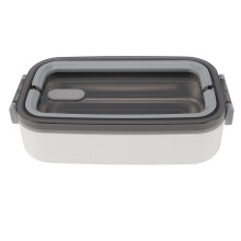 304 Stainless Steel Insulated Lunch Box 700ml White for Students & Office