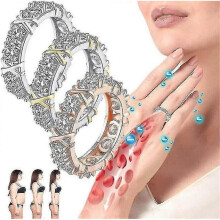 (10, Gold) Qoostyle Magnetic Zircon Shaping Cross Full Moissanite Diamond Ring