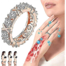 (10, Rose gold) Qoostyle Magnetic Zircon Shaping Cross Full Moissanite Diamond Ring